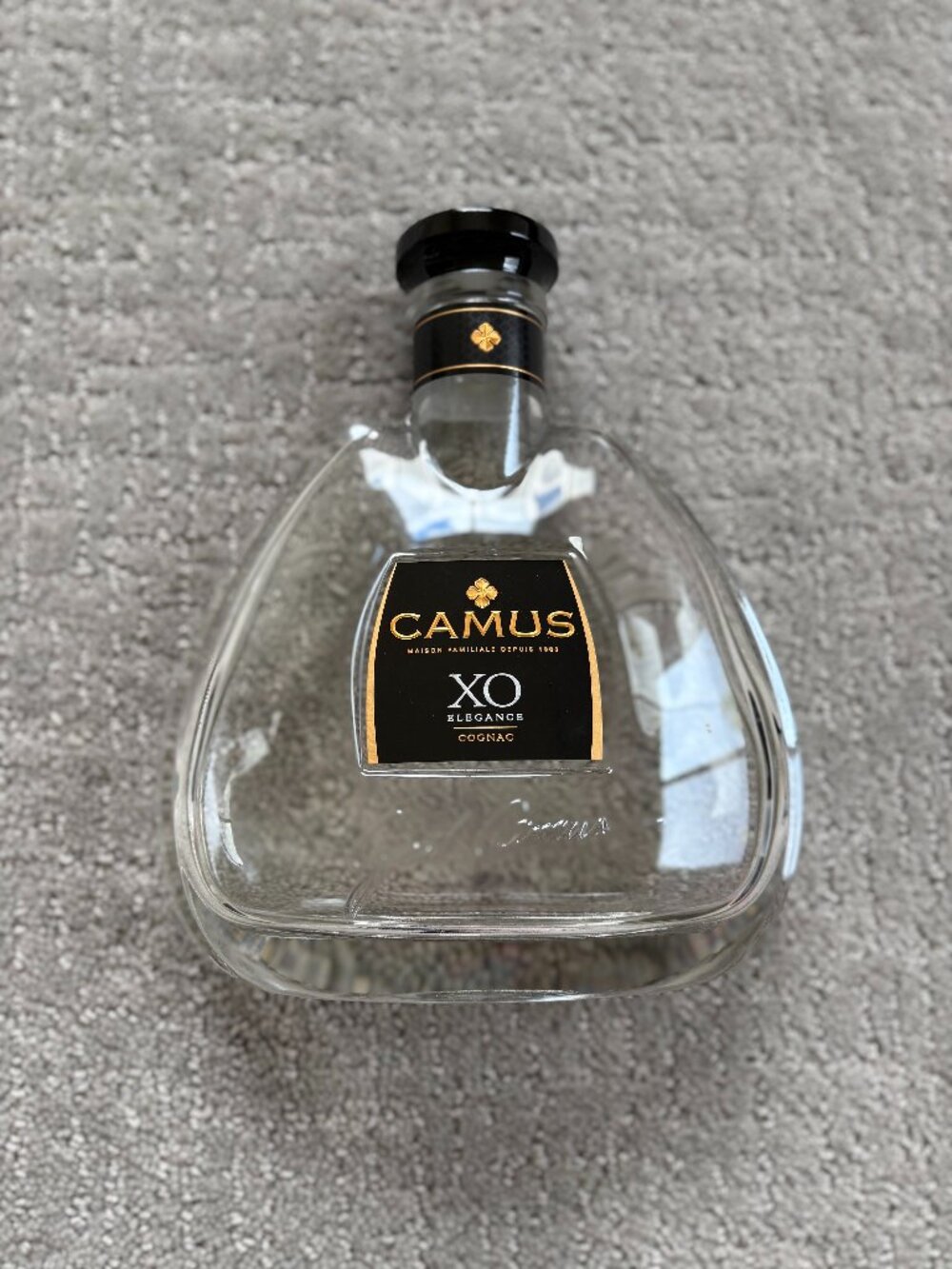 CAMUS NAPOLEON Cognac Maison Familiale Depu 1863 Empty Bottle Glass
